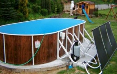Підігрів води в басейні за допомогою сонячного нагрівача