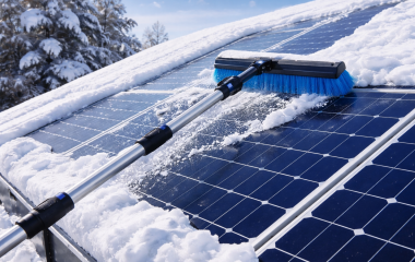 Штанга для прибирання снігу з сонячних панелей — ефективне очищення СЕС взимку
